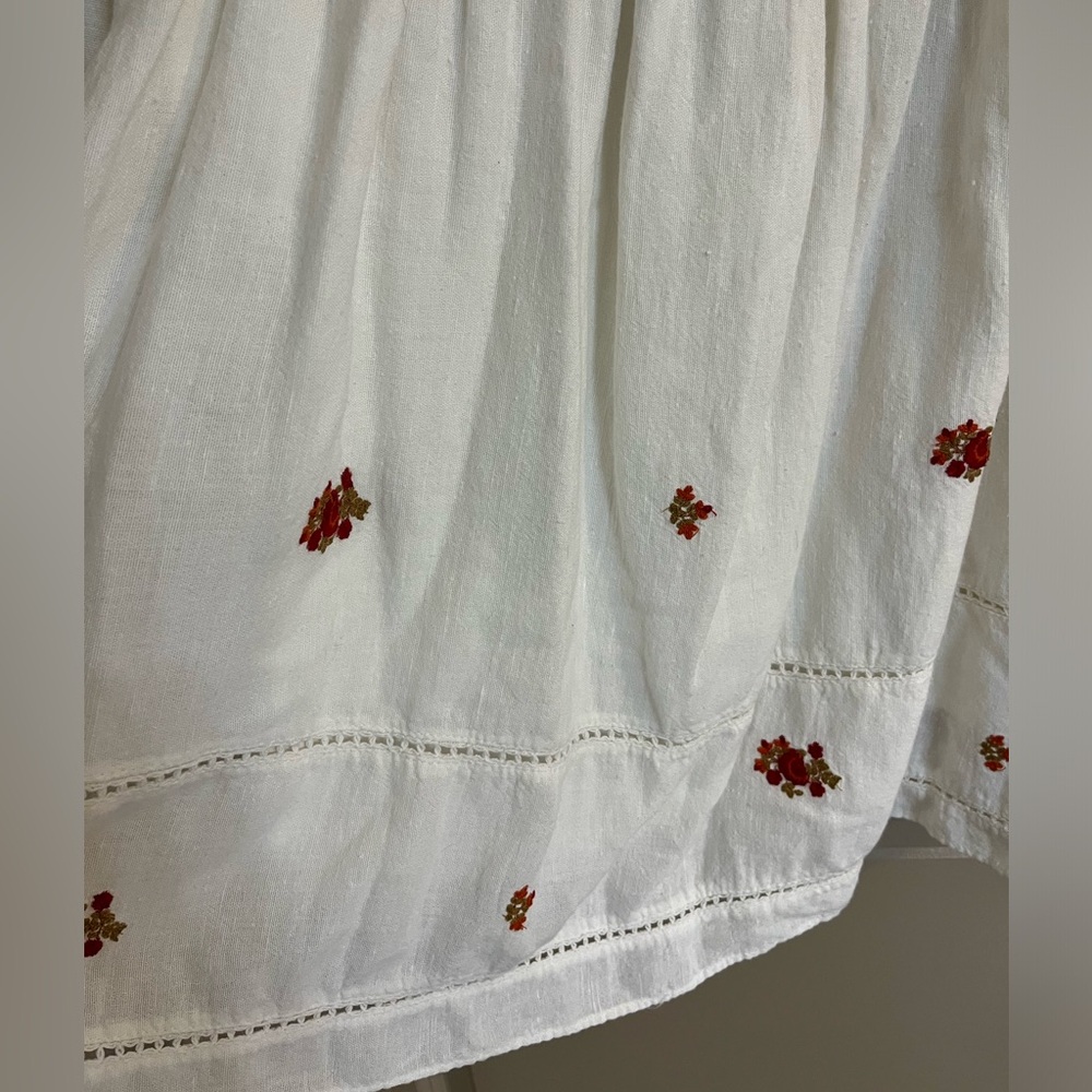 Free People Counting Daisies Embroidered Off the Shoulder Dress Size L - Picture 6 of 11